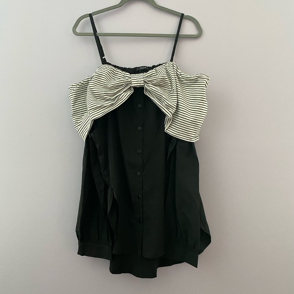 Cold Shoulder Bow Blouse
